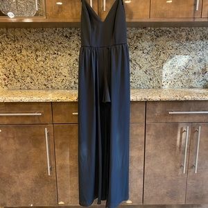 Black Shorts Romper wi/Long Overlay